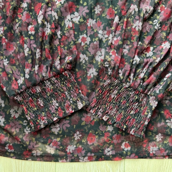 PENN Penningtons Floral Print Long Sleeve Blouse in Black Women’s 2X - Picture 3 of 10